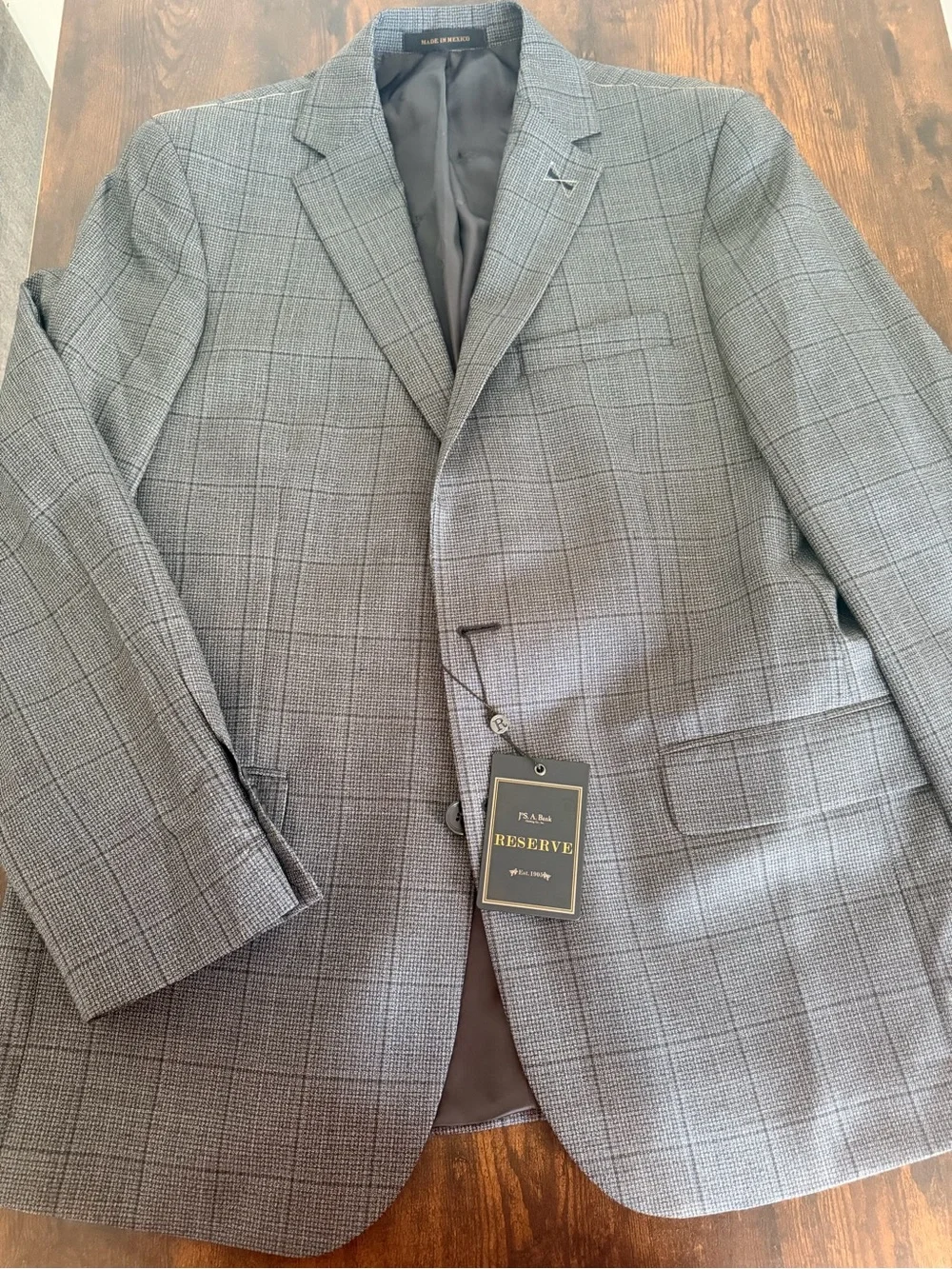 Jos. A. Bank Grey Windowpane Sport Coat